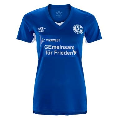 Camiseta Schalke 04 Replica Primera Ropa Mujer 2022/23